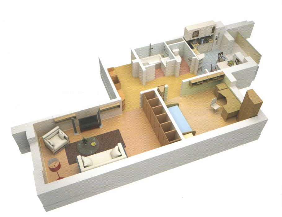 Проект двухкомнатной квартиры