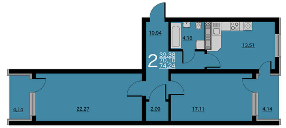 Планировка двухкомнатной квартиры 56 кв.м распашонка
