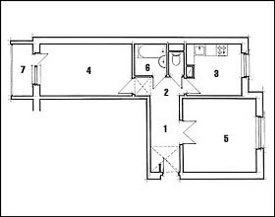 Перепланировка п 46м двухкомнатная