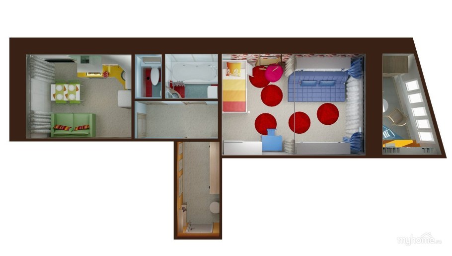 Планировка евро двушка распашонка