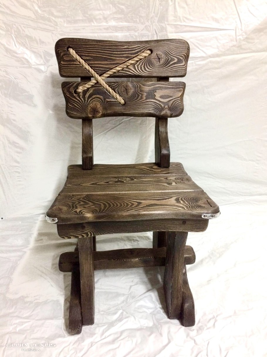 Стул под старину с веревками