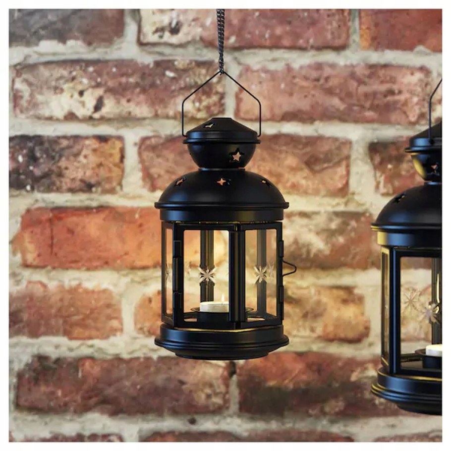 Ikea. Фонарь черный rotera