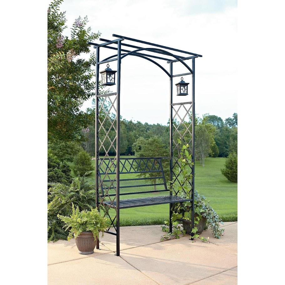 Пергола из металла прямоугольная
