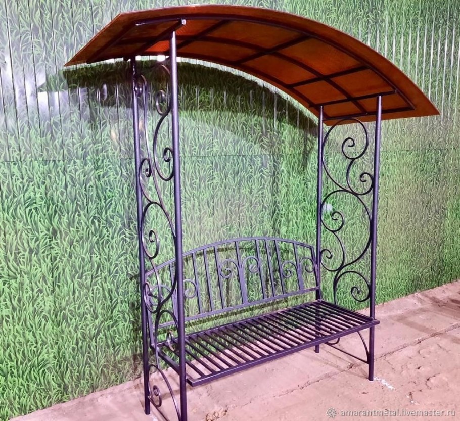 Кованная Лавка с крышей