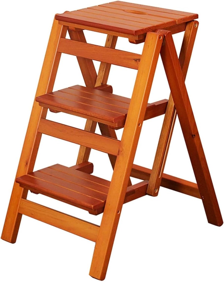 Деревянный табурет-стремянка 3 ступени высота 750мм км025б