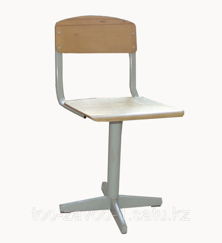 Стул ученический плоскоовальная труба, гр 6 (м/к серый)