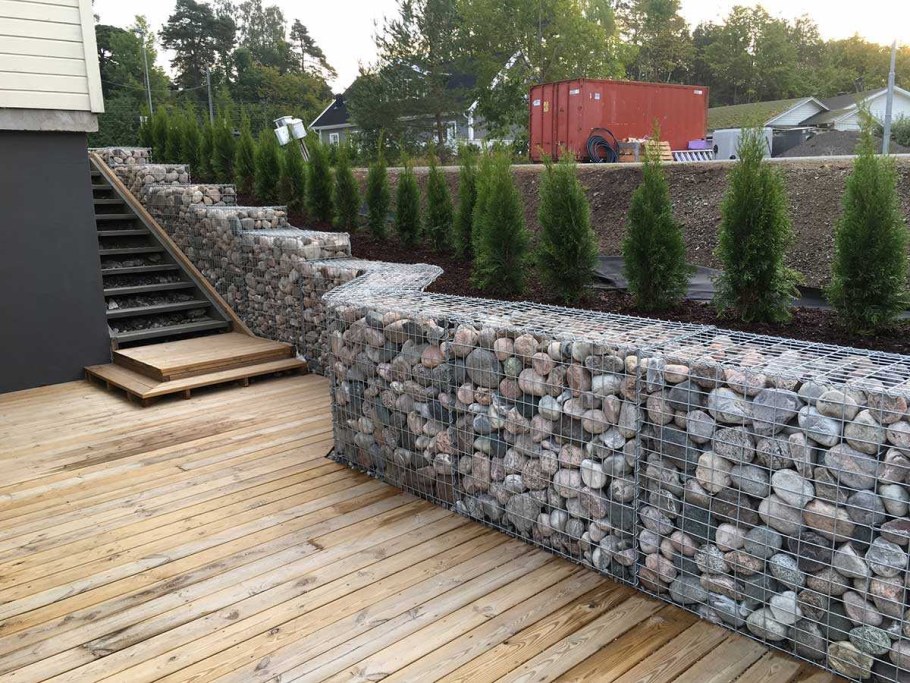 Габион подпорная стена