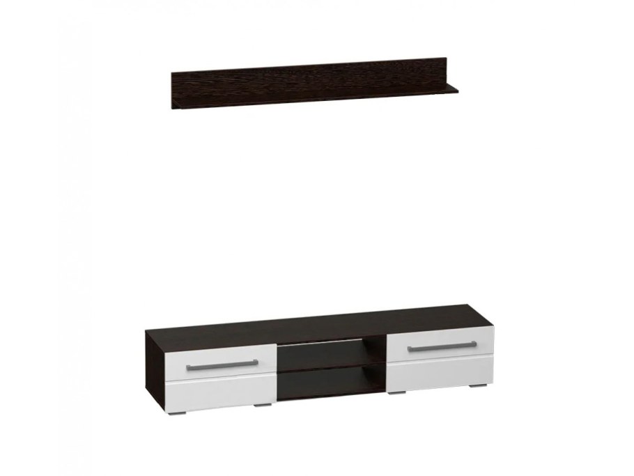 Гостиная Милан ТБ-11 тумба сонома/белый глянец БТС