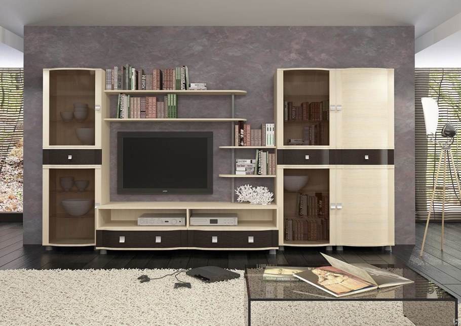 Стенка Милан венге беленый дуб