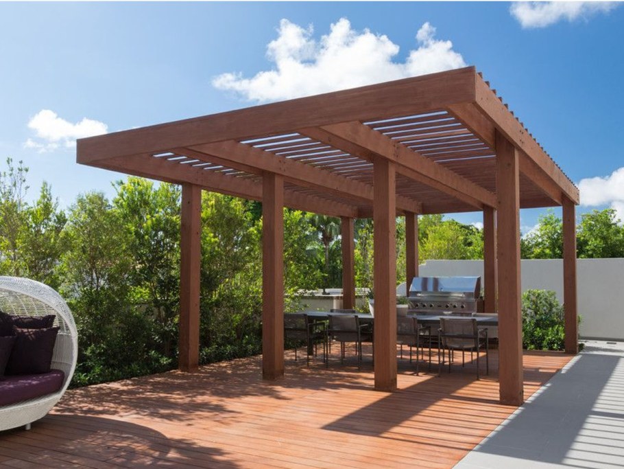 Пергола деревянная хайтек