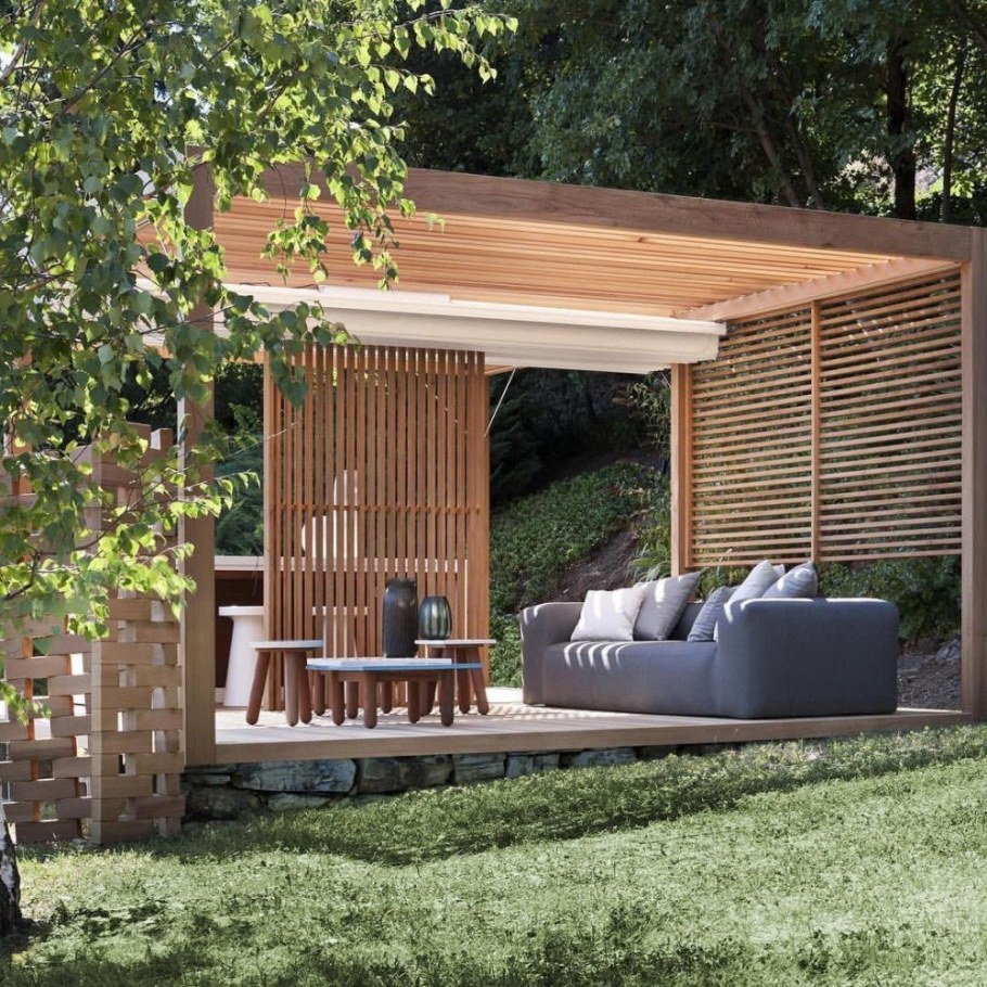 Беседка пергола патио мангальная