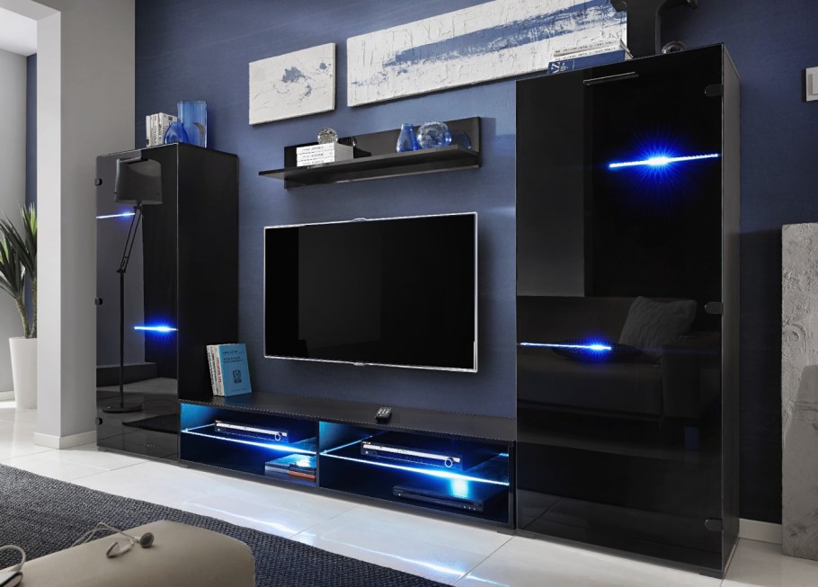 Стенка Модерн - эффект 3d - комплект с led 16к