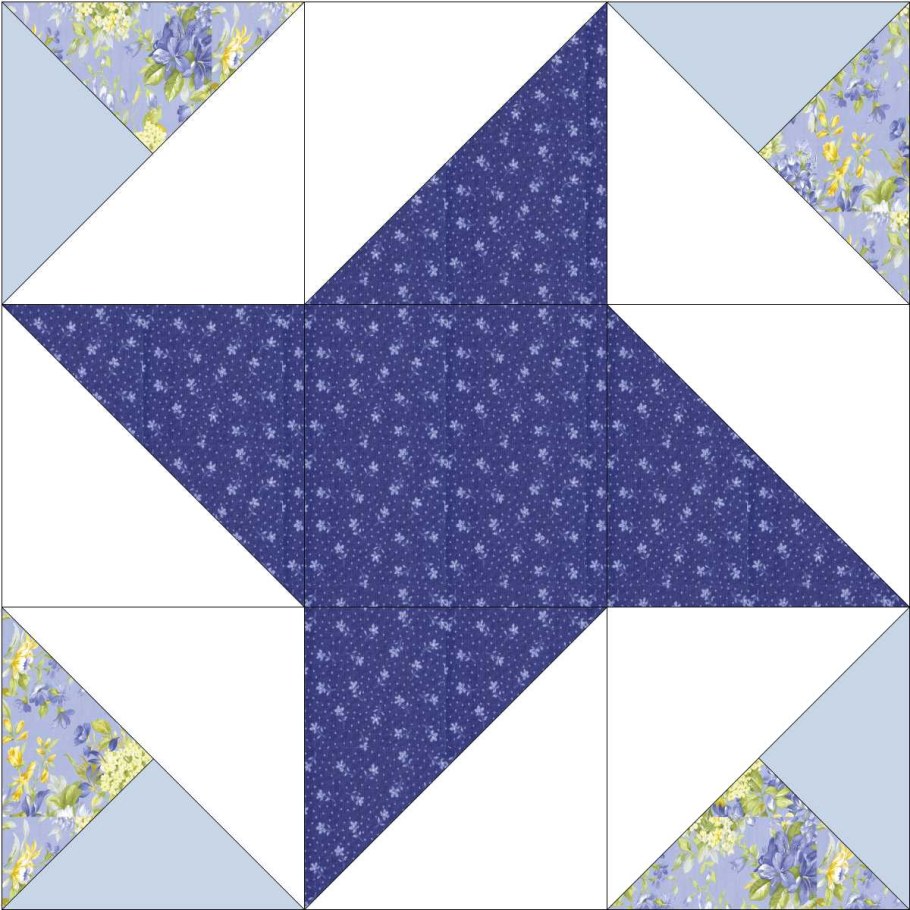 Пэчворк блок Каирская звезда