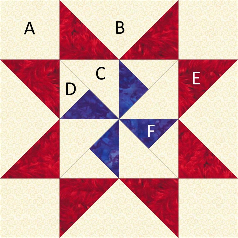 Лоскутный блок звезда Огайо