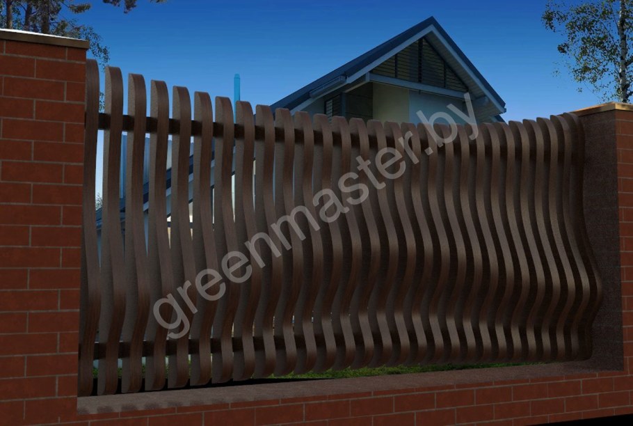 Три д забор из дерева