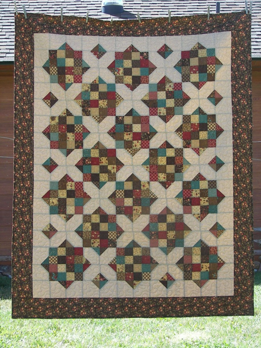 Звезда охотника лоскутный блок