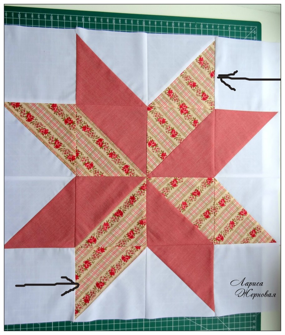 Звезда охотника лоскутный блок