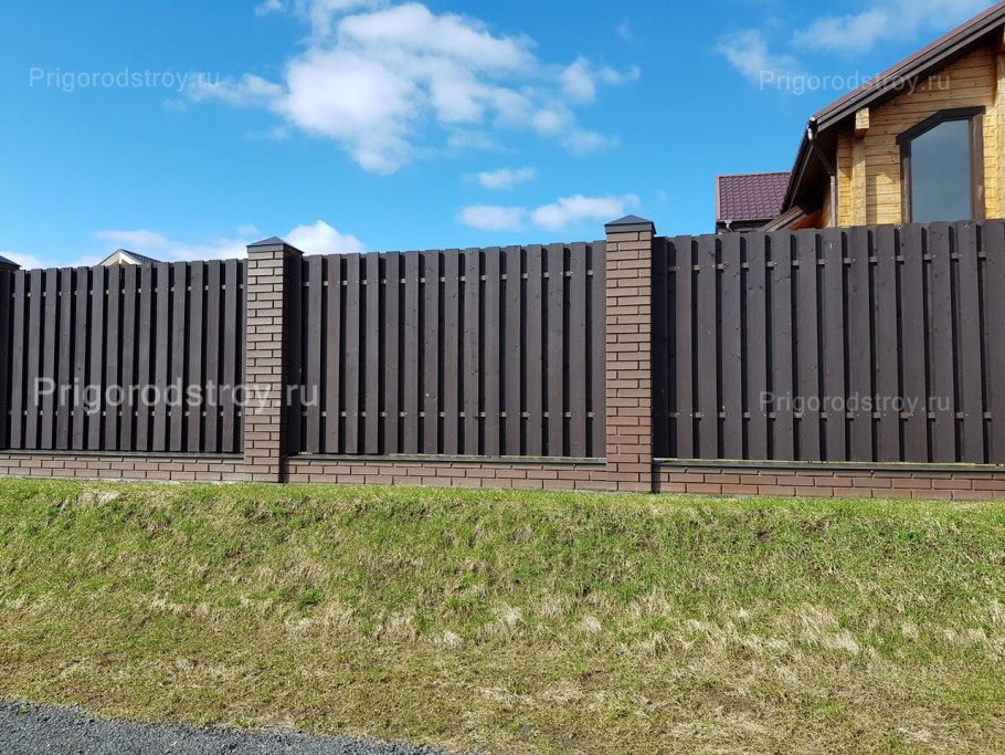 Деревянный 3д забор