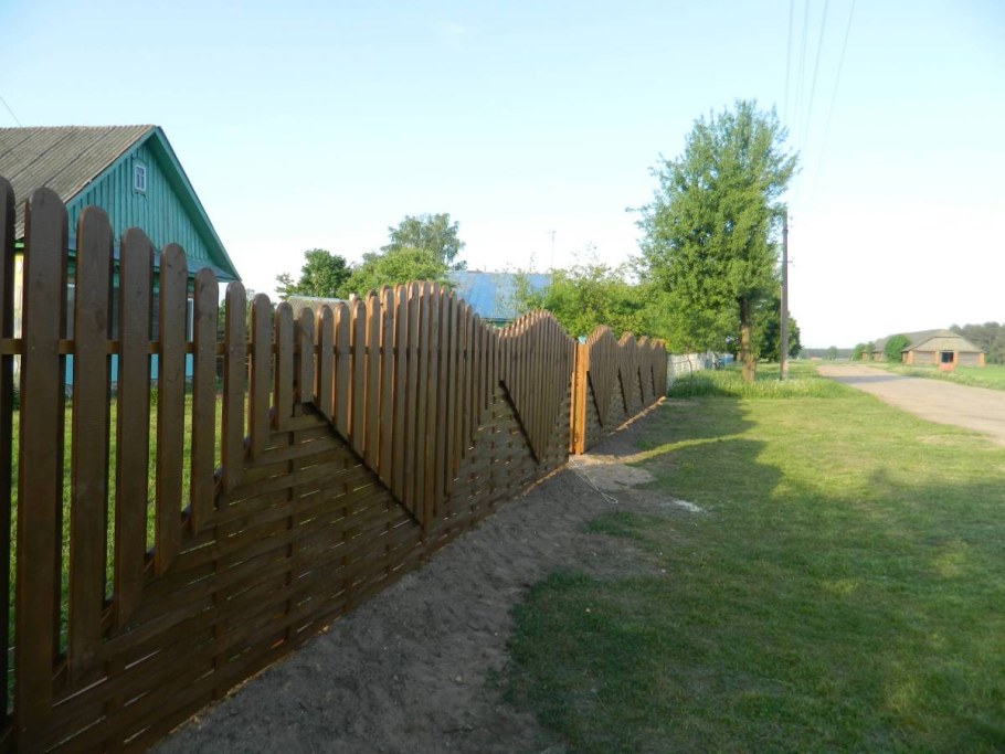 Деревянный 3д забор