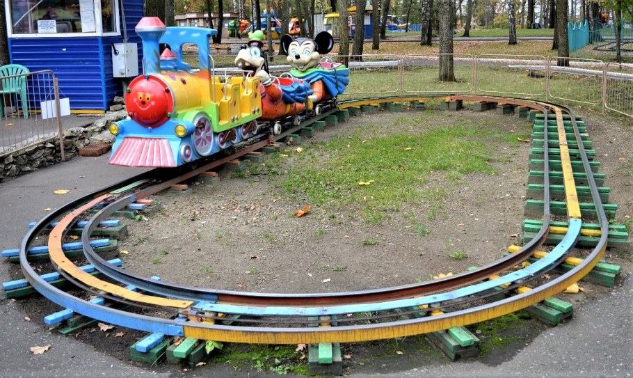 Липецк Нижний парк детская железная дорога