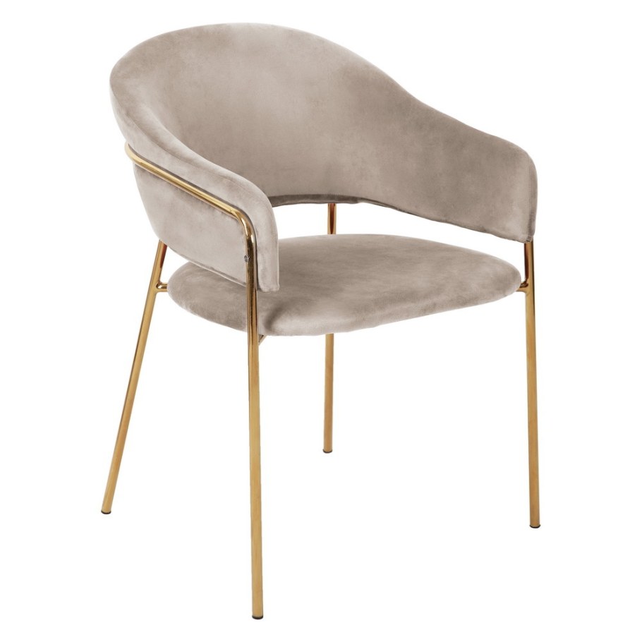 Стул Felix бежевый с ножками матовое золото