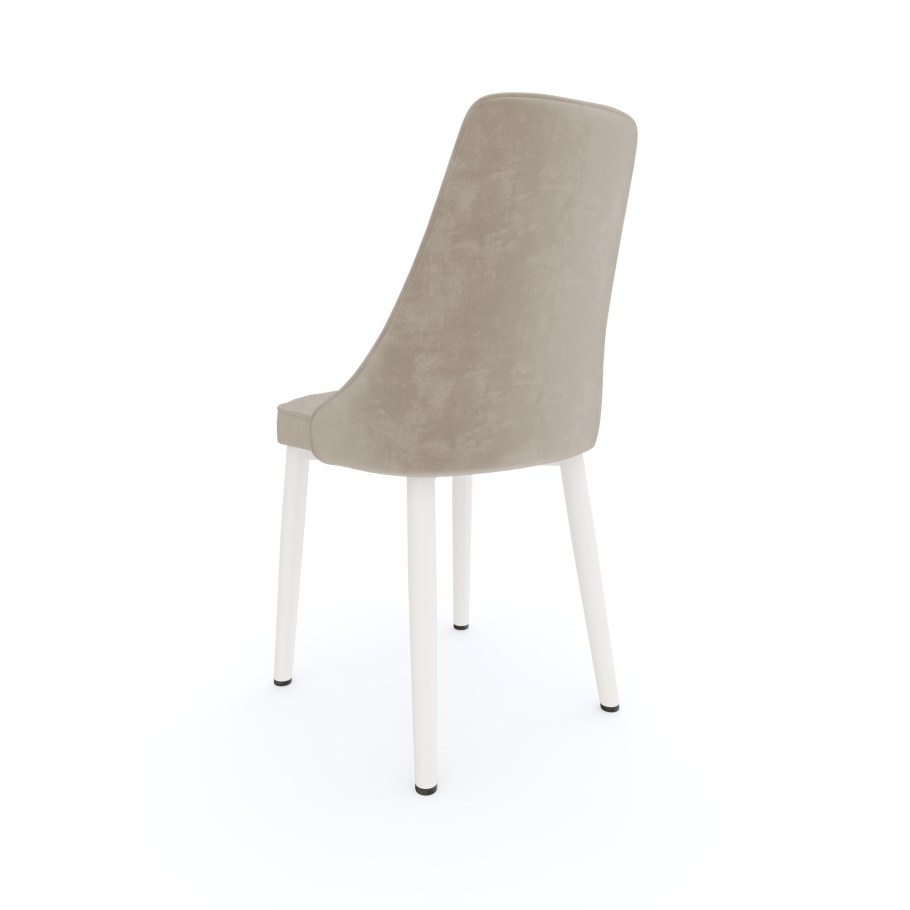 Стул Felix Blue белый лак бархат фото