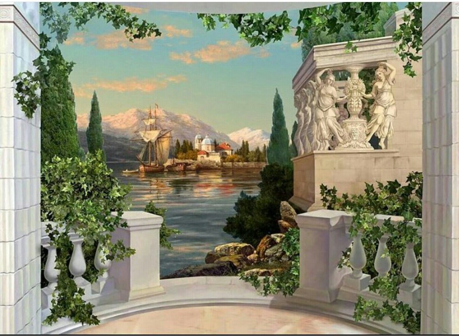 Фреска арка в интерьере