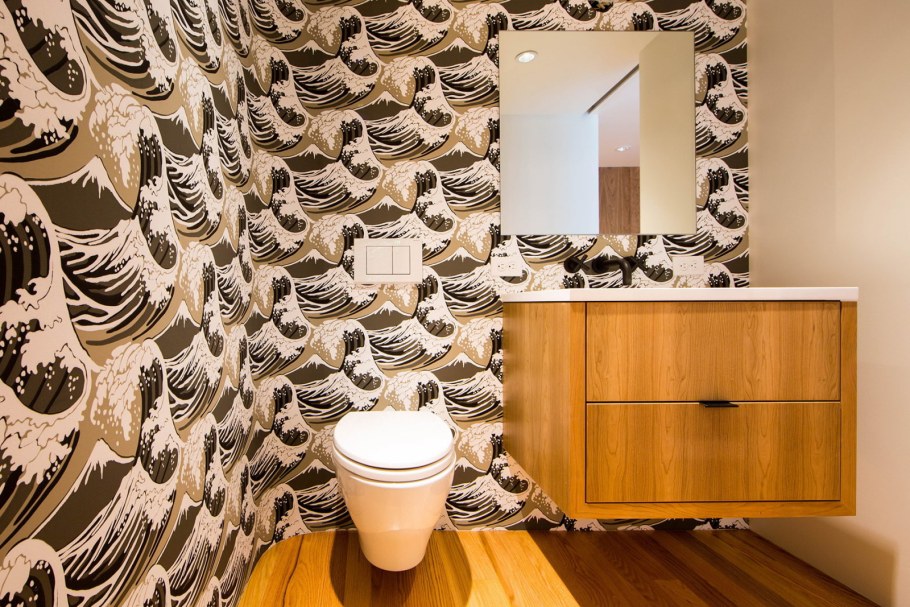 Обои в туалетной комнате