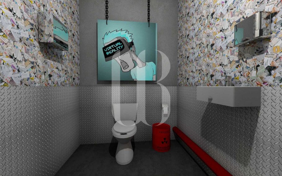 Поклеить обои в туалете