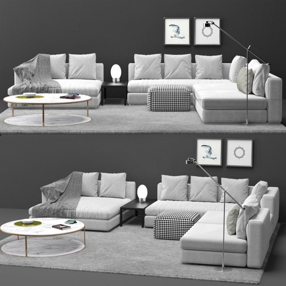 Minotti Hamilton Sofa 3d
