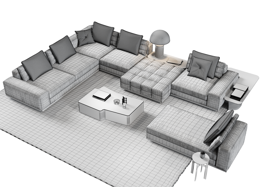 Диван Melia 3д моделинг