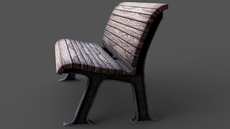 Сетка скамейки в 3д Макс