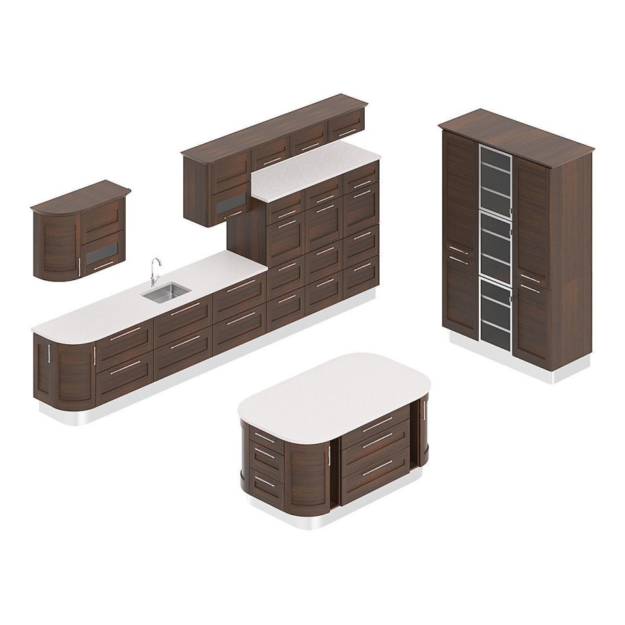 Кухонный гарнитур 3d модель