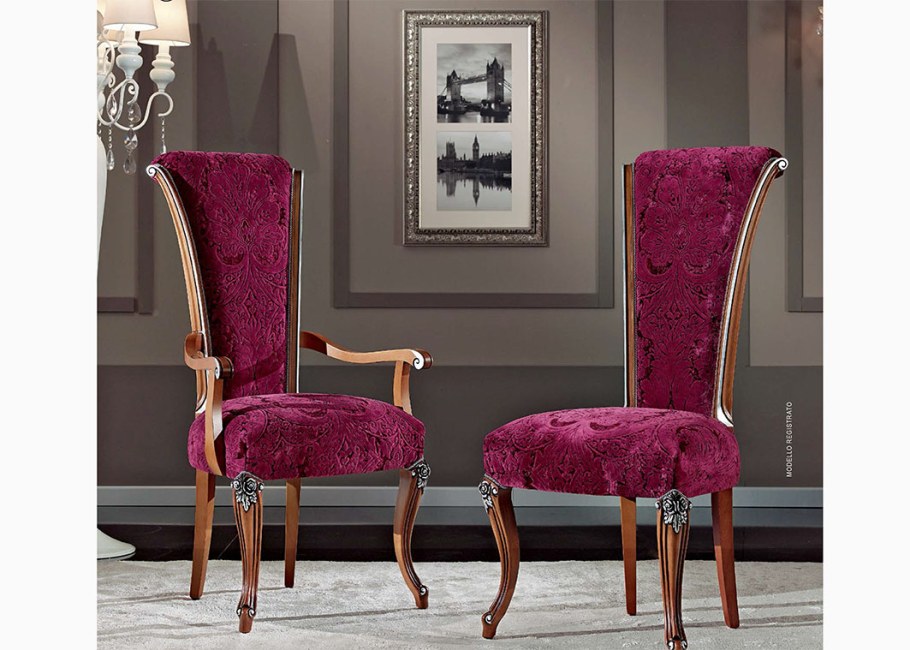 Фабрика Modenese Castone стул арт.9085 полукресло арт.9086