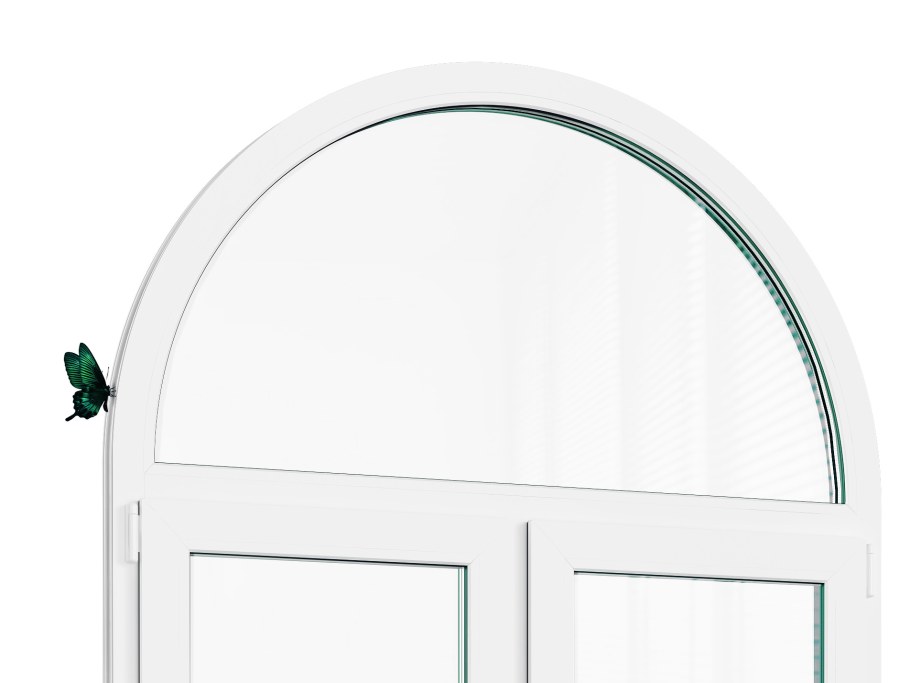 Окно арочное ПВХ 1200x3500