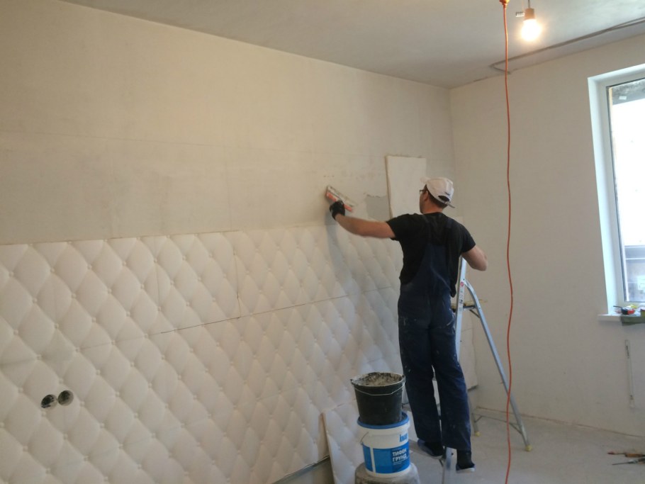 Монтаж 3д панелей из гипса