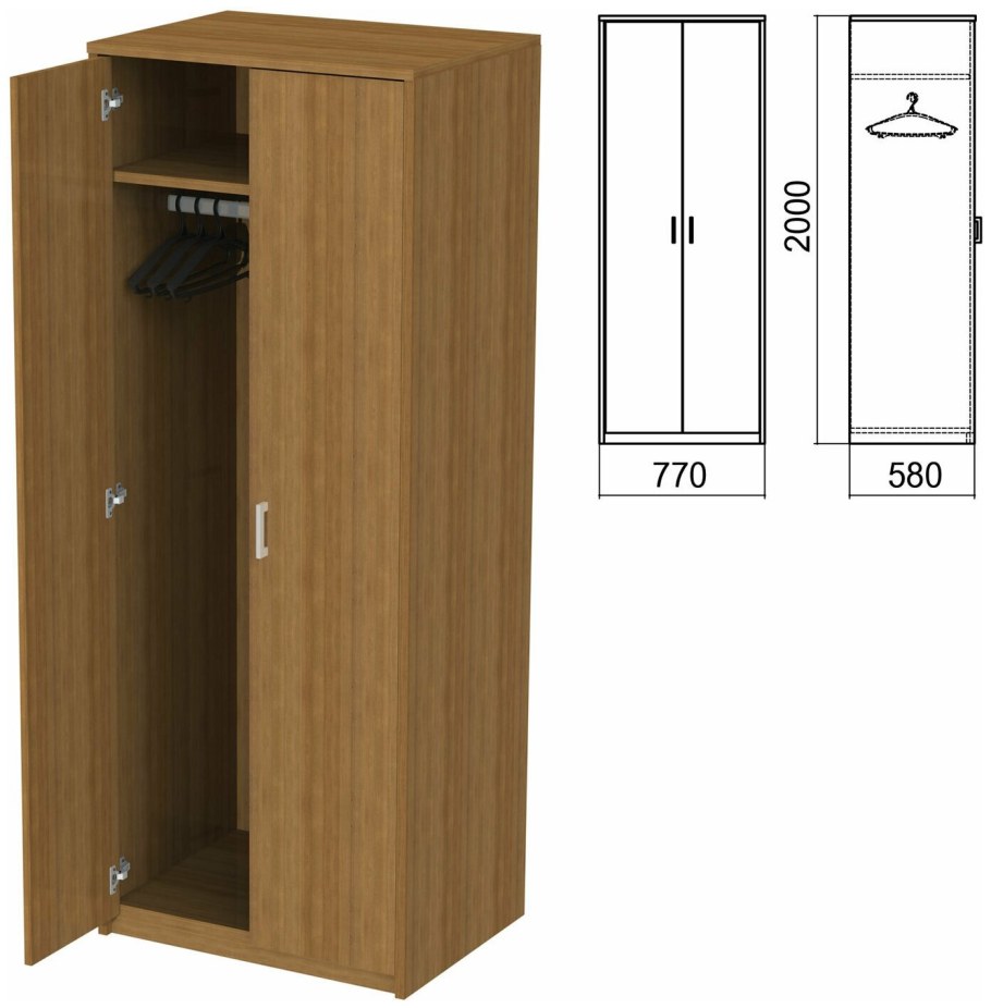 Гардероб Арго а-307 орех 770х580х2000