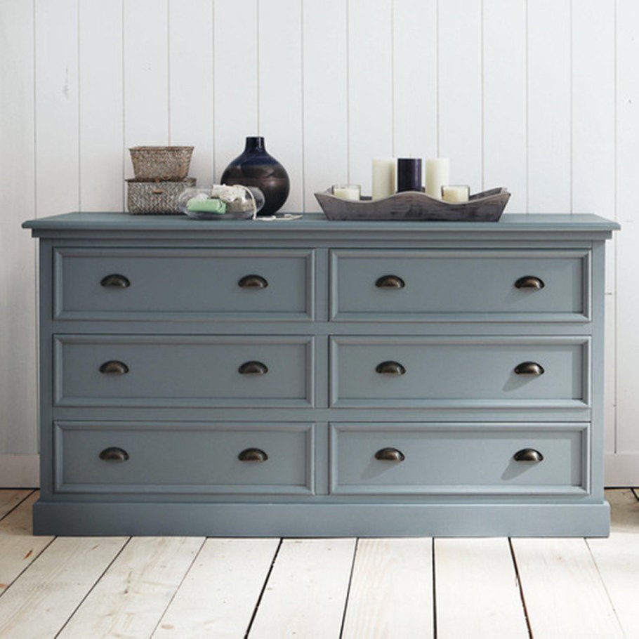 Комод серо голубой