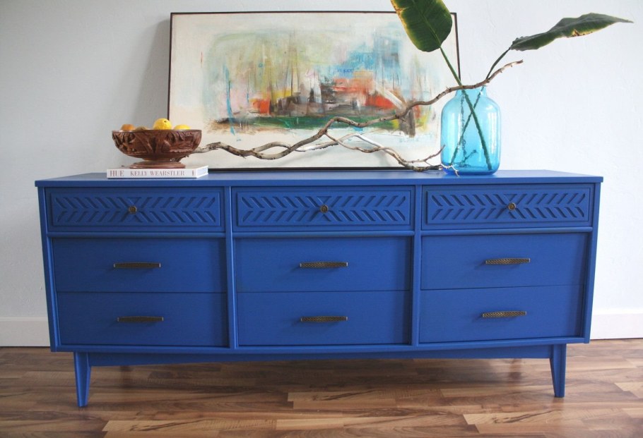 Комод ретро синий