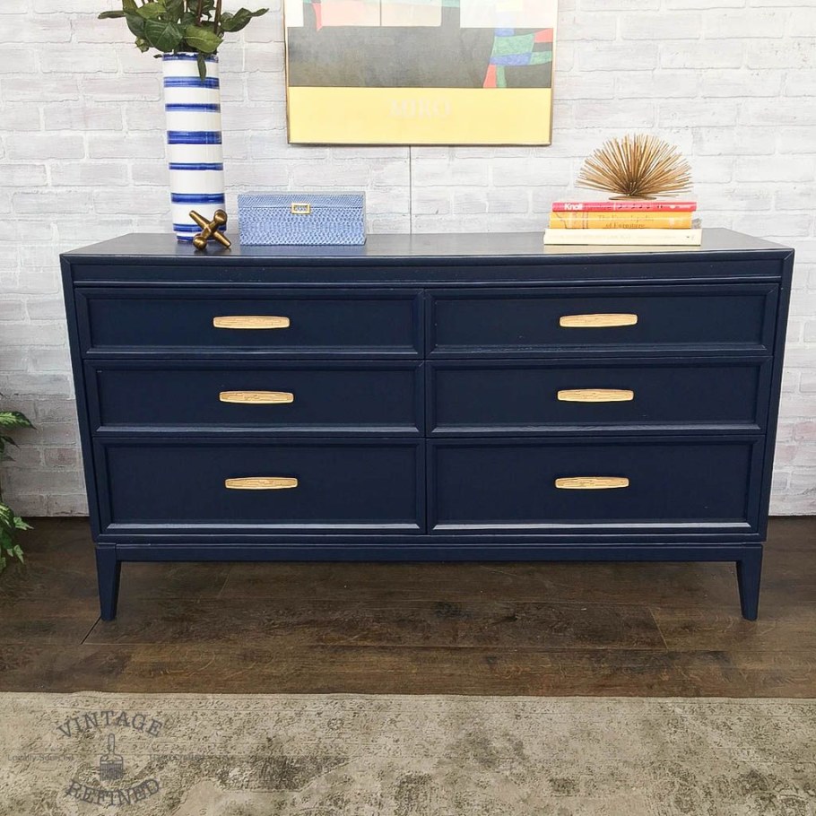 Комод темно синий