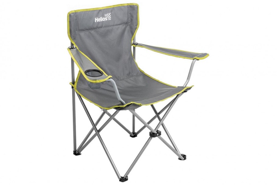 Кресло складное серый ромб/зеленый (т-HS-750-99806h-05) Helios