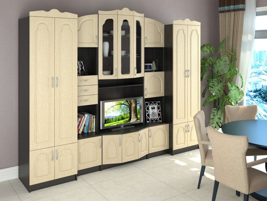 Гостиная Макарена эко беленый дуб