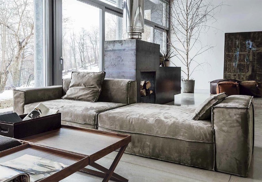 Диван лофт в интерьере