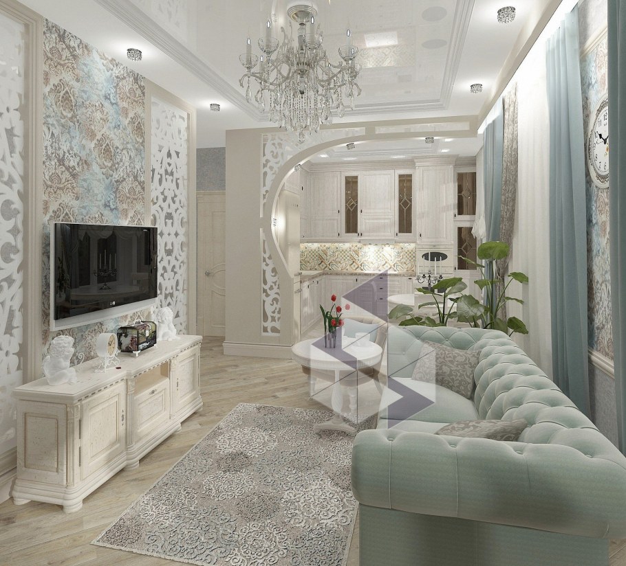 Гостиная Неоклассика 20 м2