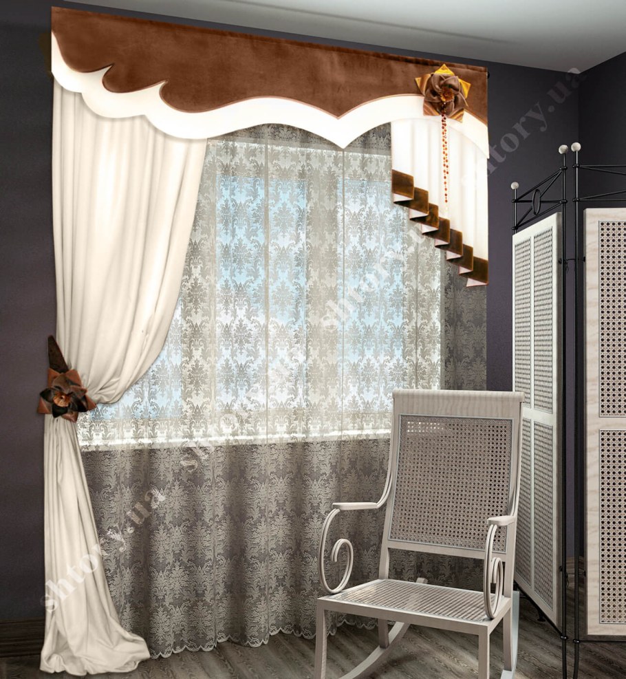 Шторки на кухню ламбрекен