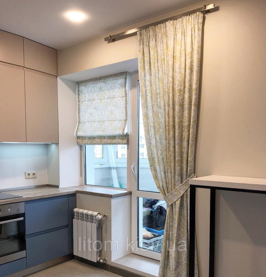 Шторы намкухню с балконлм