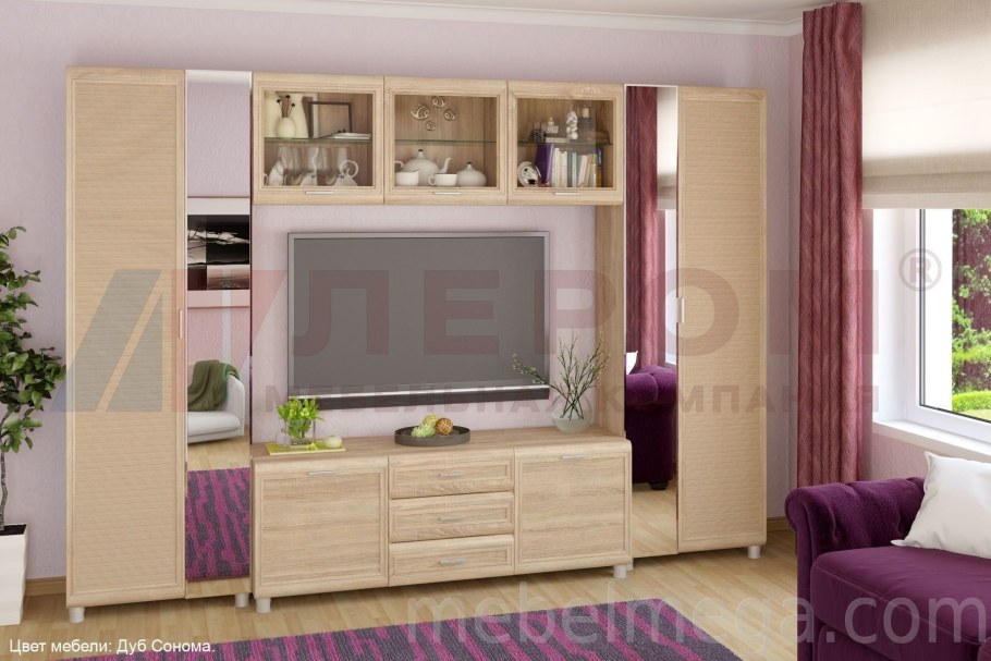 Стенка Мелисса дуб сонома