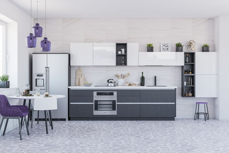 Кухня цвета маренго