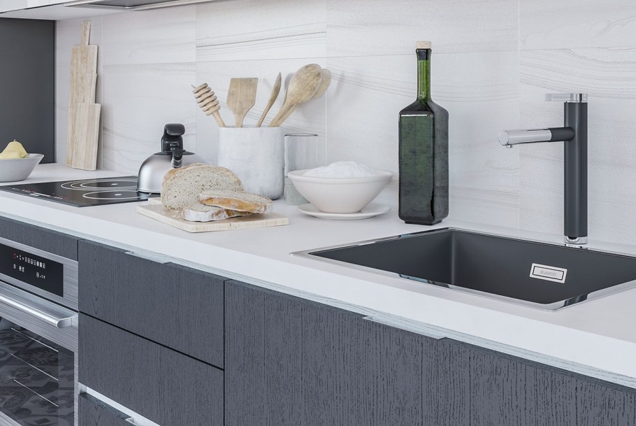 Кухни со столешницей маренго