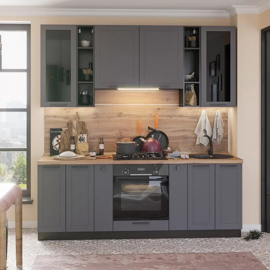 Кухня Глетчер маренго Силк